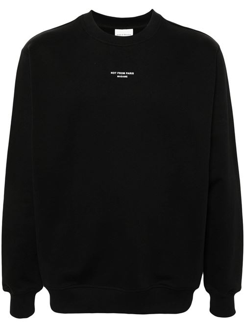 Black cotton jersey sweatshirt DRÔLE DE MONSIEUR | PERMSW148CO127BL